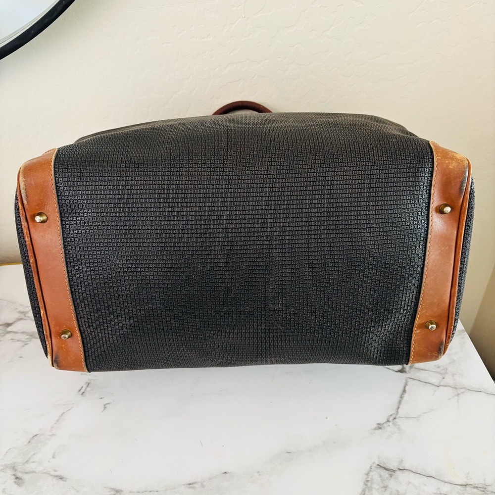 Bally‎ B Logo Boston Style Leather Bag in Black & Brown - Picture 8 of 16